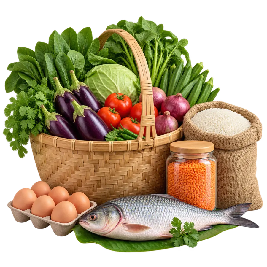 মেসের মাসিক বাজারের 3D basket